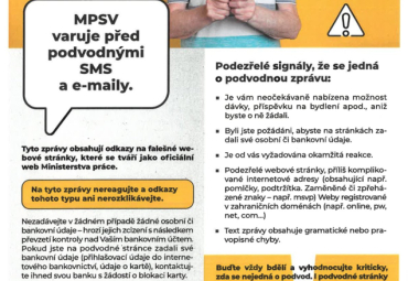 Varování před podvodnými SMS