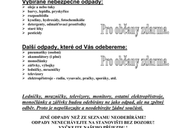 Svoz nebezpečného odpadu