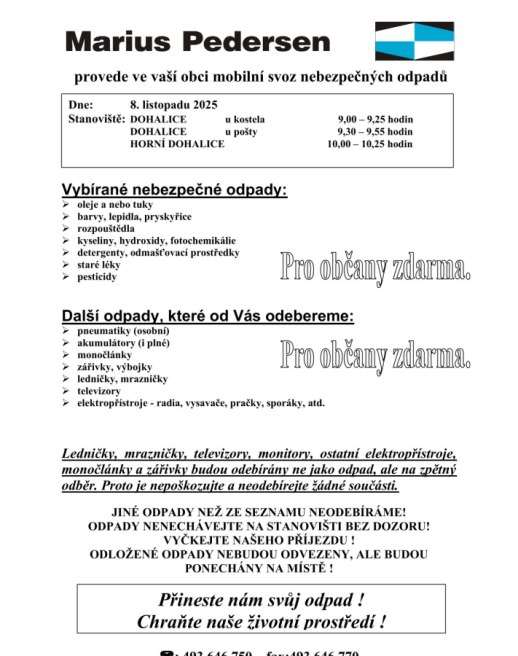 Svoz nebezpečného odpadu