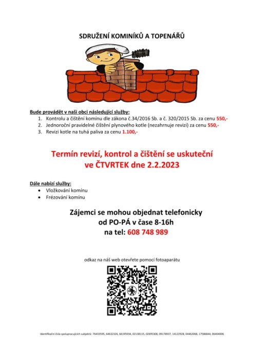 Sdružení kominíků a topenářů v obci Dohalice