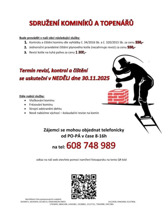 Kominíci v obci