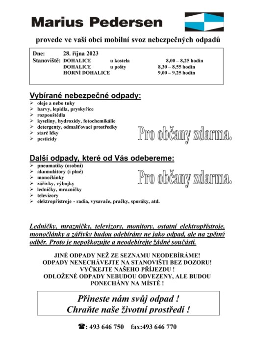 Svoz nebezpečného odpadu