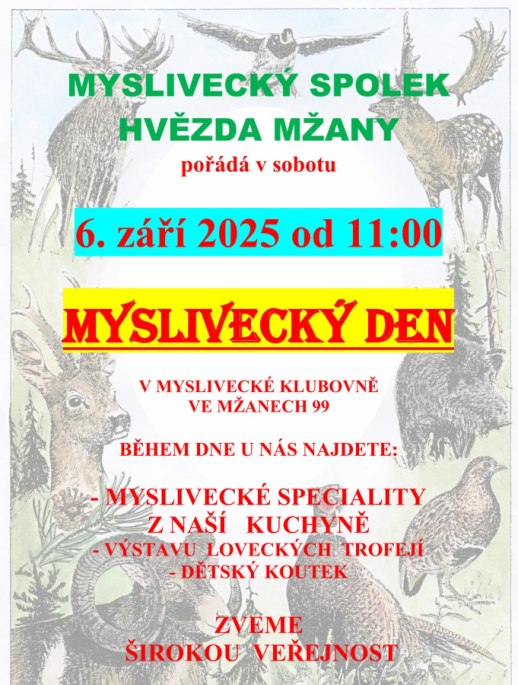Myslivecký den Hvězda Mžany