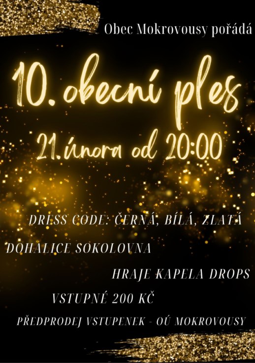 Ples obce Mokrovousy v sokolovně