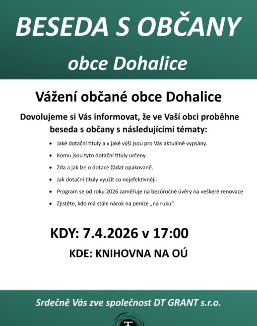 Beseda o dotacích a úvěrech na renovaci rodinných domů