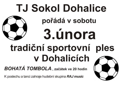 Sportovní ples TJ Sokol Dohalice