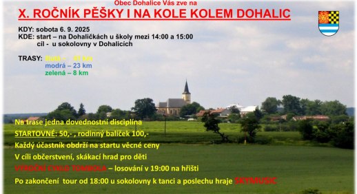 Pěšky i na kole kolem Dohalic