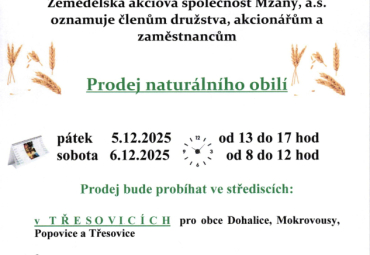 Prodej naturálního obilí