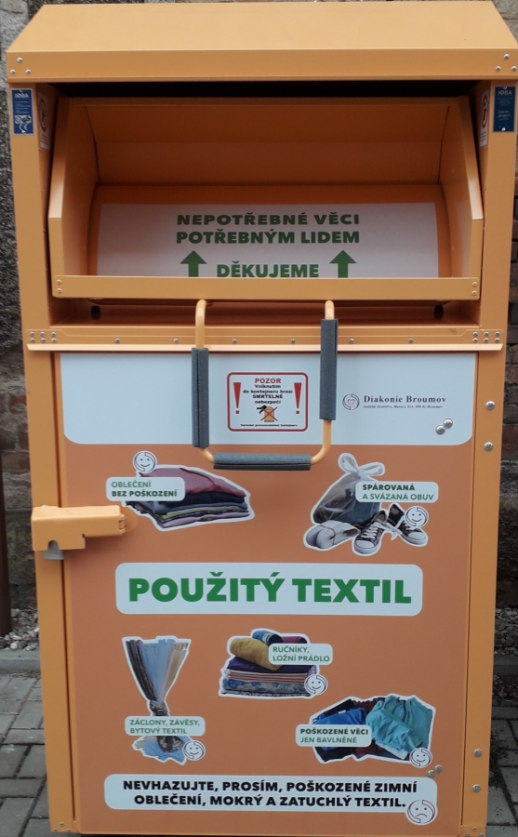 KONTEJNER NA POUŽITÝ TEXTIL